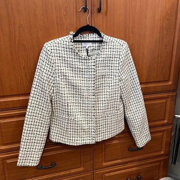 NWT!  Jaclyn Smith Tweed Moto Jacket - Picture 2 of 6